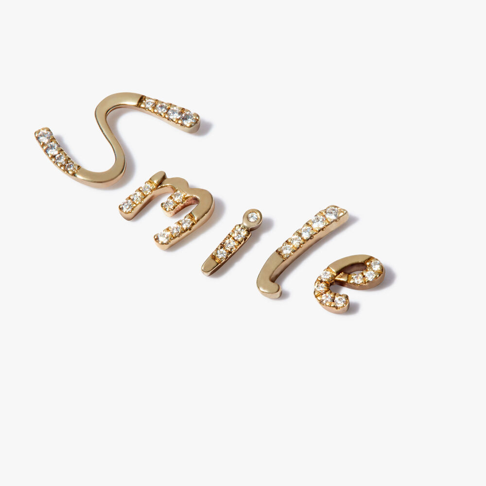 Chain Letters 18ct Yellow Gold Diamond Personalised Necklace | Annoushka jewelley